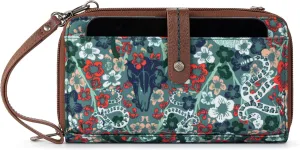 Sakroots Artist Circle Smartphone Crossbody in Eco Twill, Detachable Wristlet Strap