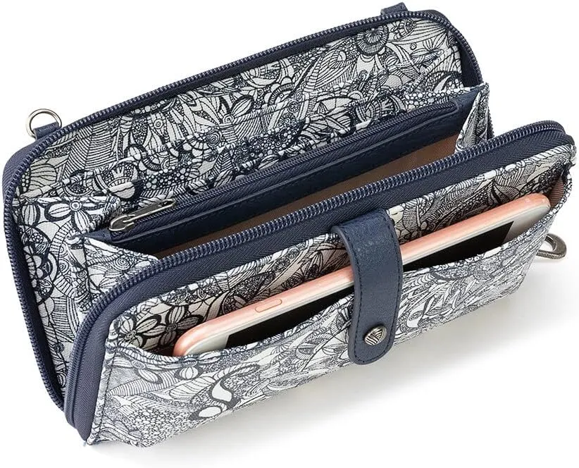 Sakroots Artist Circle Smartphone Crossbody in Eco Twill, Detachable Wristlet Strap