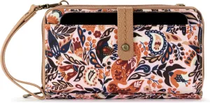 Sakroots Artist Circle Smartphone Crossbody in Eco Twill, Detachable Wristlet Strap