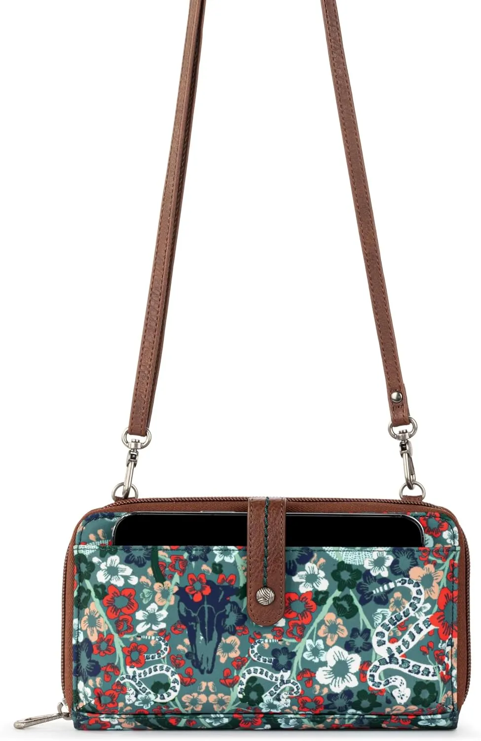 Sakroots Artist Circle Smartphone Crossbody in Eco Twill, Detachable Wristlet Strap