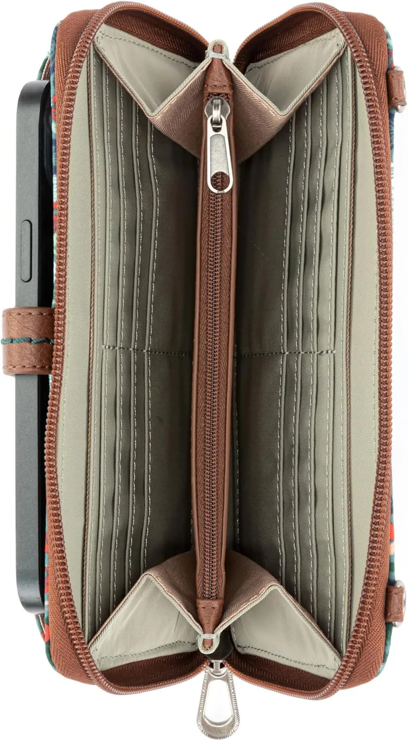 Sakroots Artist Circle Smartphone Crossbody in Eco Twill, Detachable Wristlet Strap