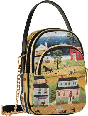 Seaside Village Small Crossbody Bags for Women Cell Phone Shoulder Purse Handbags Wallet 21215376