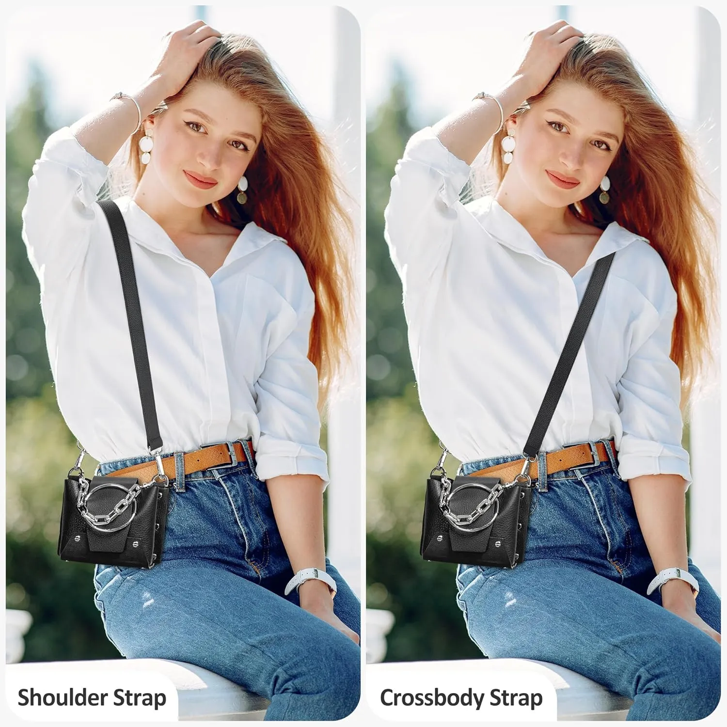SEAVILIA Genuine Leather Purse Strap Replacement Crossbody Adjustable Long Thin Handmade Shoulder Handbags Strap