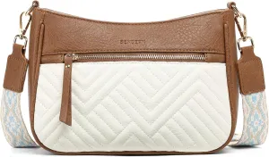 SENDEFN Crossbody Bags for Women Trendy, Vegan Leather Purses Medium Crossbody Purses Shoulder HandbagsTravel with Wide Strap