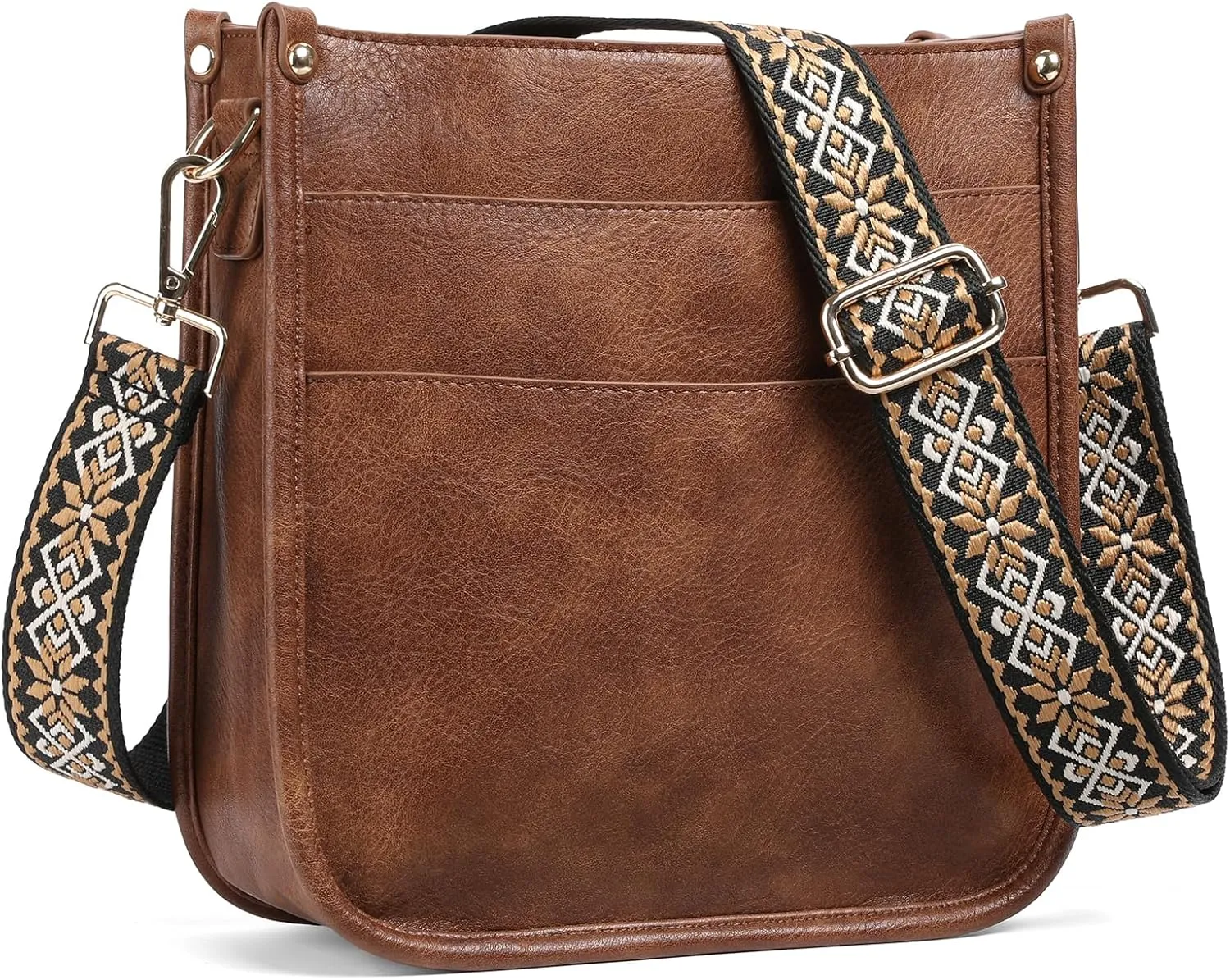 SENDEFN Crossbody Bags for Women Vegan Leather Hobo Purses Shoulder Handbags With Wide Shoulder Strap
