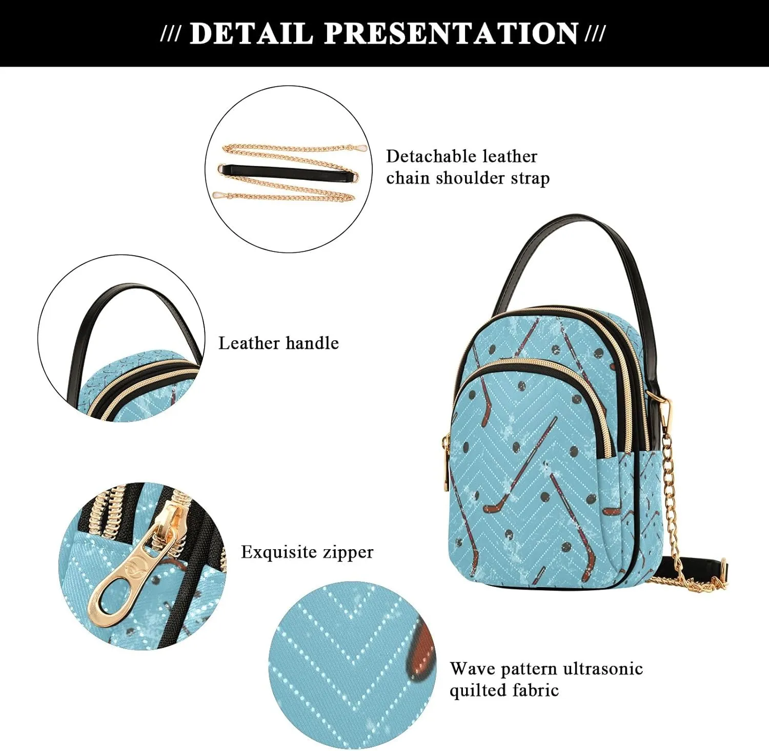 senya Pink Black Leopard Crossbody Handbags for Women Casual Leather Shoulder Phone Purse