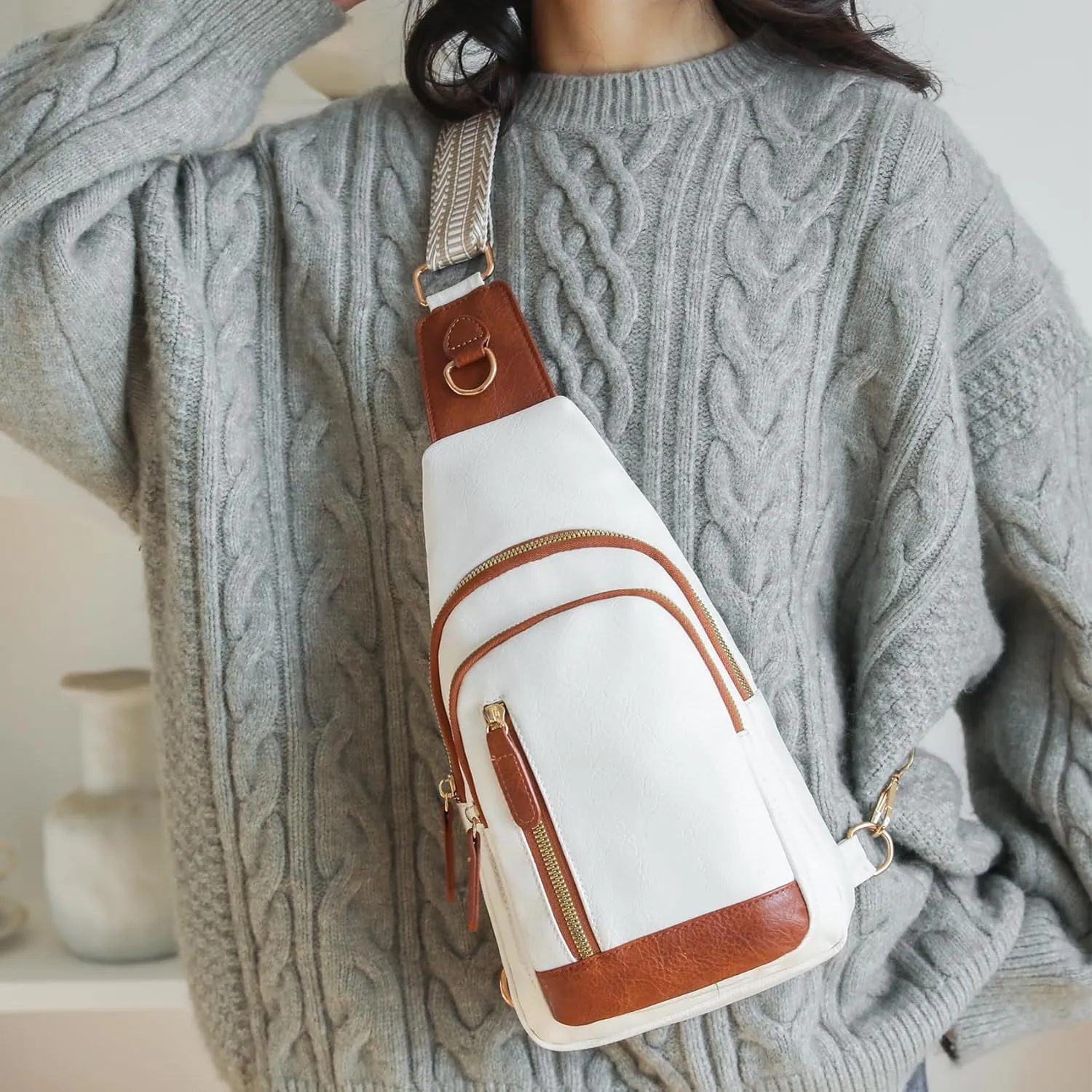 Seoky Rop Crossbody Bag for Women Small Sling Bag Leather Shoulder Cross Body Bag for Travel