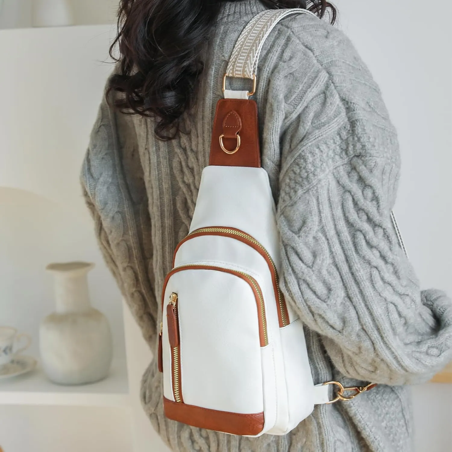 Seoky Rop Crossbody Bag for Women Small Sling Bag Leather Shoulder Cross Body Bag for Travel