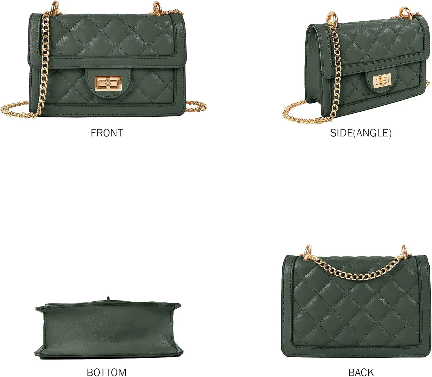 SG SUGU Small Quilted Crossbody Bag, Trendy Designer Mini Shoulder Bag, Phone Wallet Purse for Women