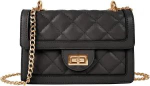 SG SUGU Small Quilted Crossbody Bag, Trendy Designer Mini Shoulder Bag, Phone Wallet Purse for Women