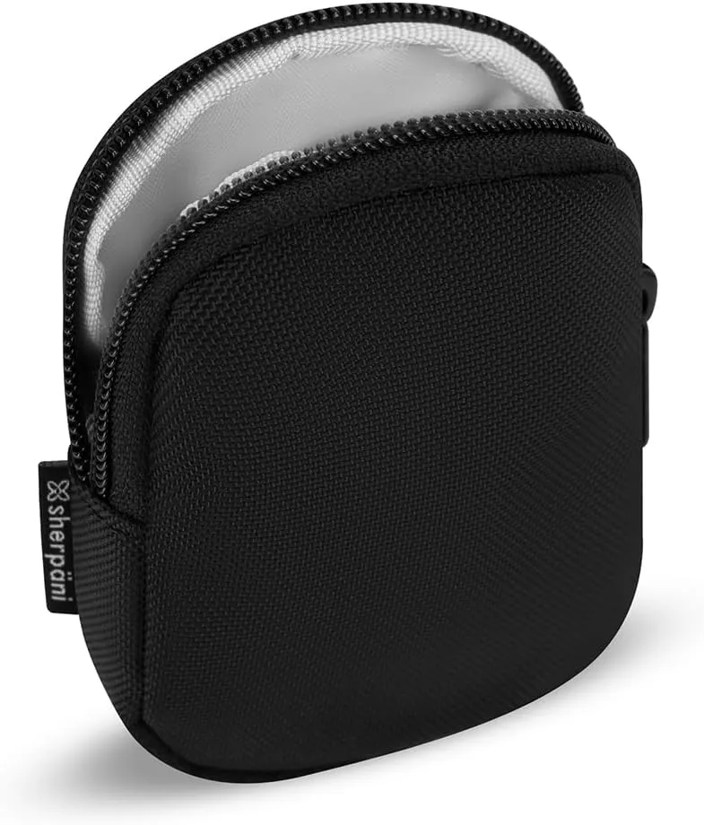Sherpani Pica, Small Crossbody, Nylon Shoulder Bag, Lightweight 4L Purse for Women, Travel Cross Body Bag with RFID Protection, Removable Coin Purse, Travel Gift for Mothers Day 2025 (Raven)