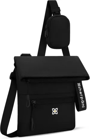 Sherpani Pica, Small Crossbody, Nylon Shoulder Bag, Lightweight 4L Purse for Women, Travel Cross Body Bag with RFID Protection, Removable Coin Purse, Travel Gift for Mothers Day 2025 (Raven)