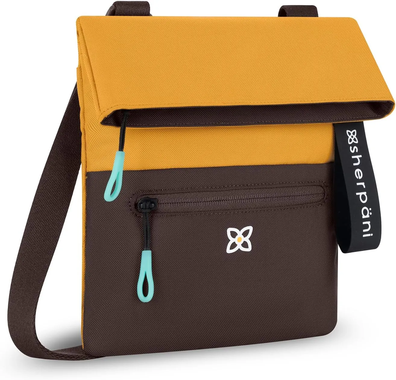 Sherpani Pica, Small Crossbody Purse, Nylon Crossbody Bag, Lightweight Cross Body, Travel Shoulder Bag, Purses for Women, RFID Protection WITHOUT Coin Purse, Travel Gift for Mothers Day 2025 (Sundial)