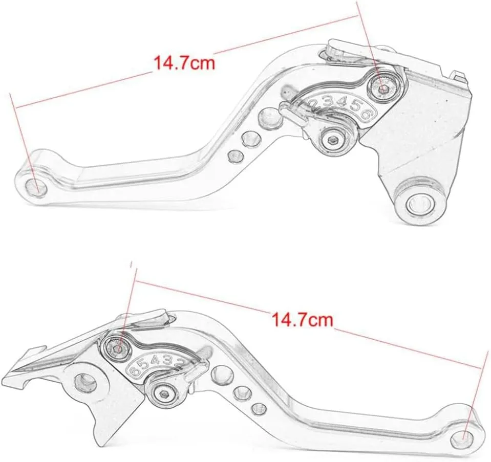 Short Brake Clutch Lever Set Compatible with CFMOTO Ibex 450 Ibex 800/ E/T/S, CNC Aluminum Alloy Made (Green)