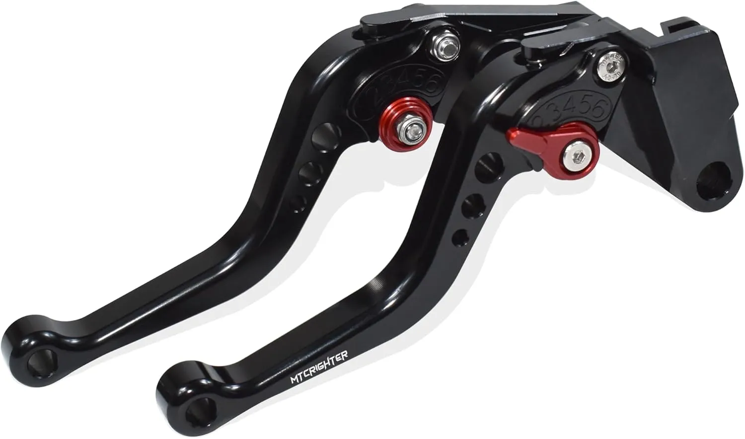 Short Brake Clutch Lever Set Compatible with CFMOTO Ibex 450 Ibex 800/ E/T/S, CNC Aluminum Alloy Made (Red)