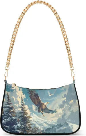 Shoulder Bags for Women Eagle Catching Prey Hobo Tote Handbag Small Clutch Purse with Zipper Closure