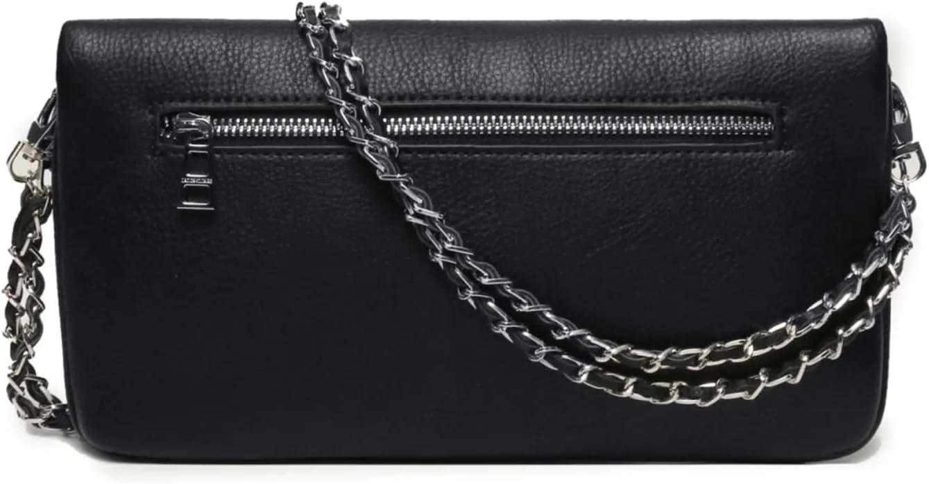 Shoulder Chain Crossbody Bag, Fashion Simple Women's Bag, Shoulder Leather Bag (Black)