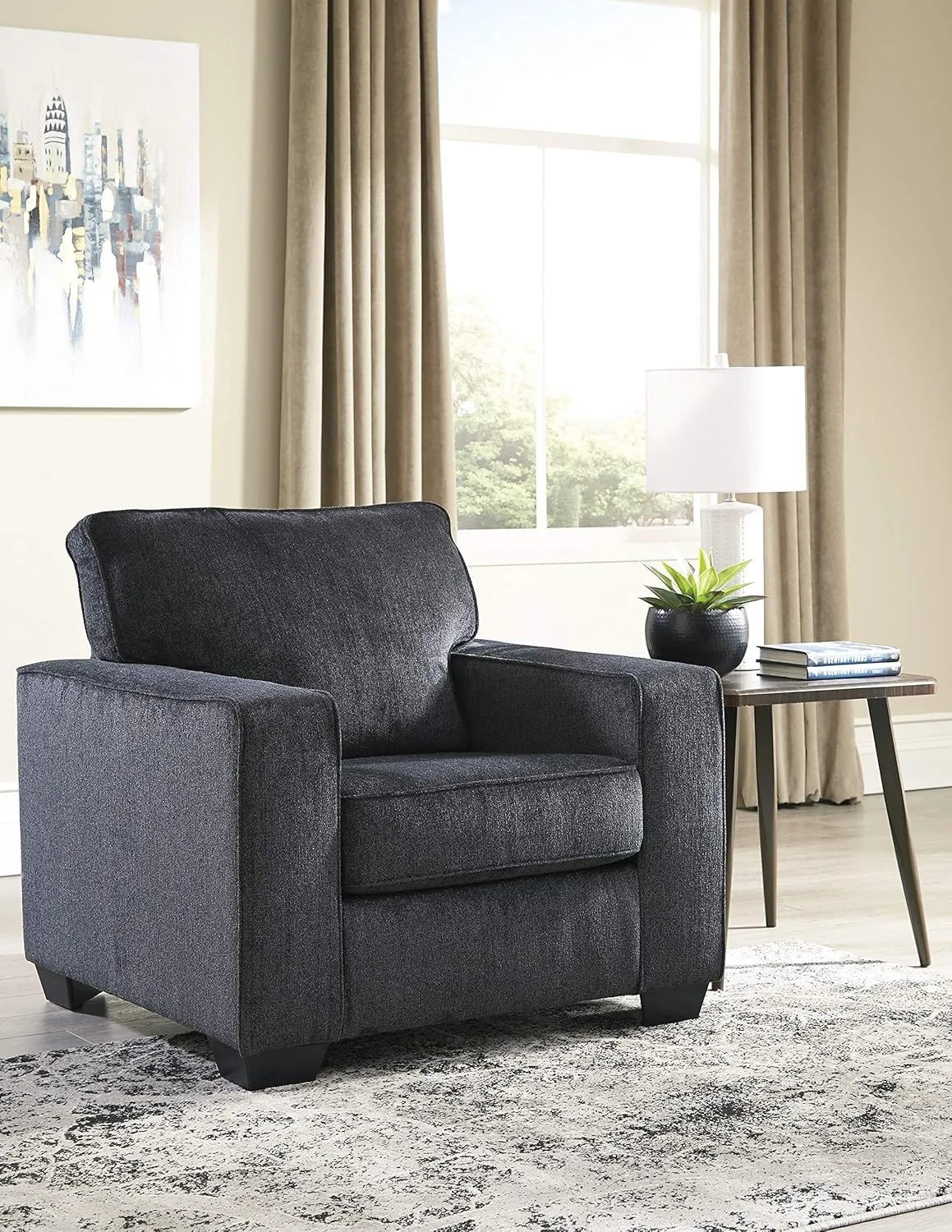 Signature Design by Ashley Altari Modern Chair, Dark Gray