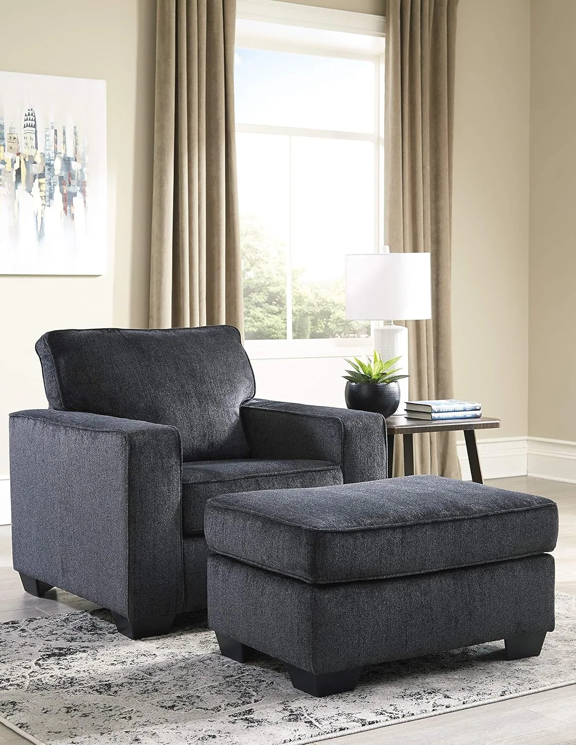 Signature Design by Ashley Altari Modern Chair, Dark Gray