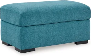 Signature Design by Ashley Keerwick Modern Upholstered Rectangular Ottoman, Blue