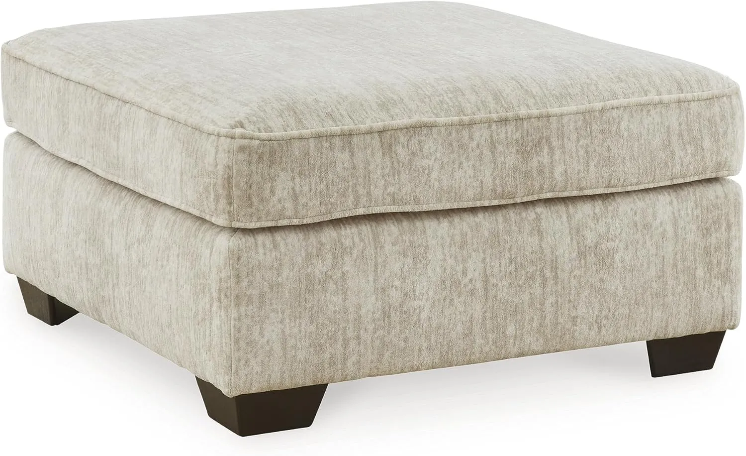 Signature Design by Ashley Lonoke Contemporary Firmly Cushioned Rectangular Ottoman, Tan & Beige