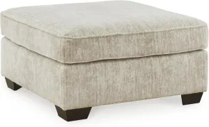 Signature Design by Ashley Lonoke Contemporary Firmly Cushioned Rectangular Ottoman, Tan & Beige