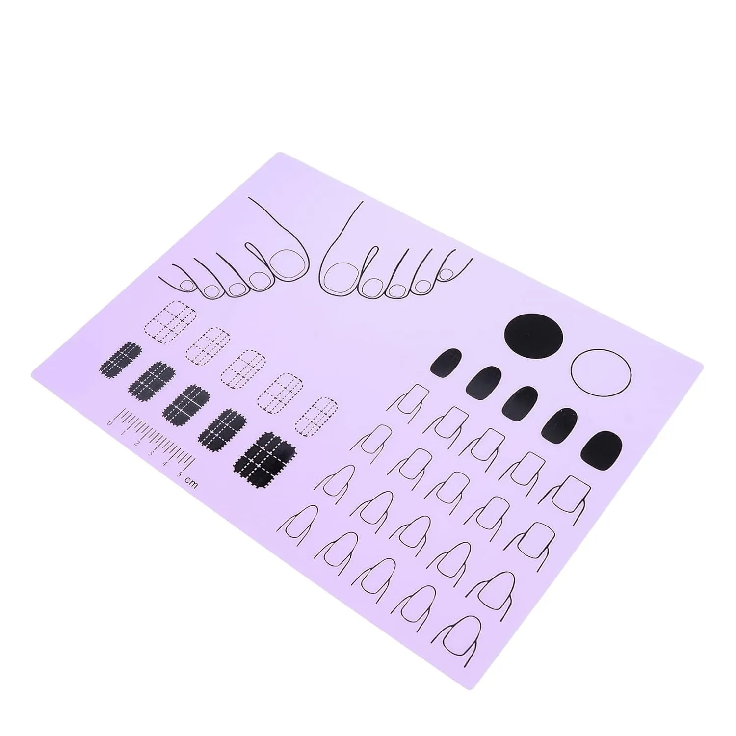 Silicone manicure pad acrylic nail mat fingernail mat Salon Manicure tool silicone manicure mat acrilico manicure tools acrylic nail practice mat coloring purple trainer