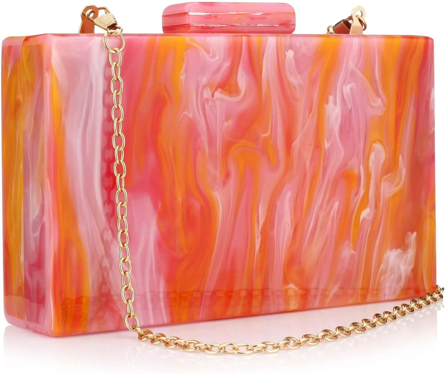 Simcat Acrylic Handbags for Women Marbling Evening Purses Elegant Party Clutch Crossbody Bag for Lady Evening Prom Banquet