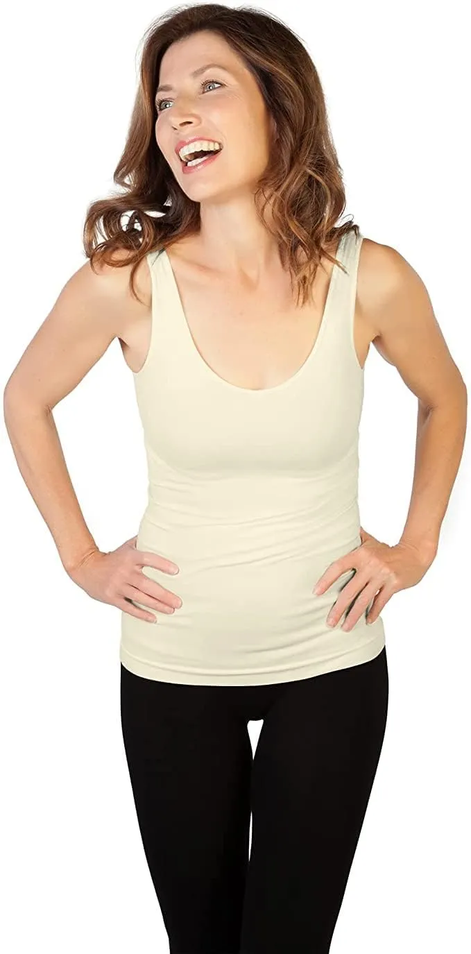 skinnytees Women's Basic Wide Strap Cami