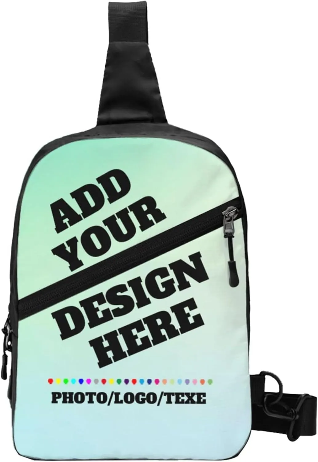 Sling Bag Custom bag Personalized Crossbody Bags for Men Women Optional Color Add Your Name Logo Text or Image Here