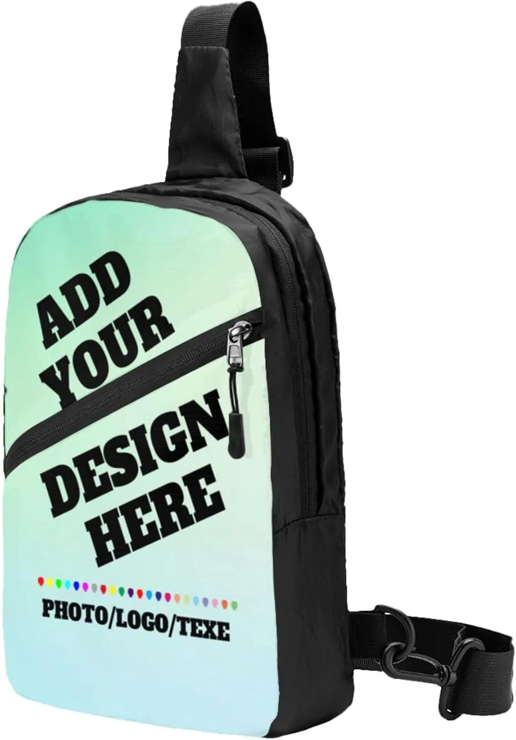 Sling Bag Custom bag Personalized Crossbody Bags for Men Women Optional Color Add Your Name Logo Text or Image Here