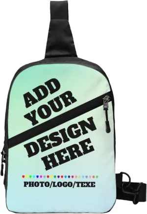 Sling Bag Custom bag Personalized Crossbody Bags for Men Women Optional Color Add Your Name Logo Text or Image Here