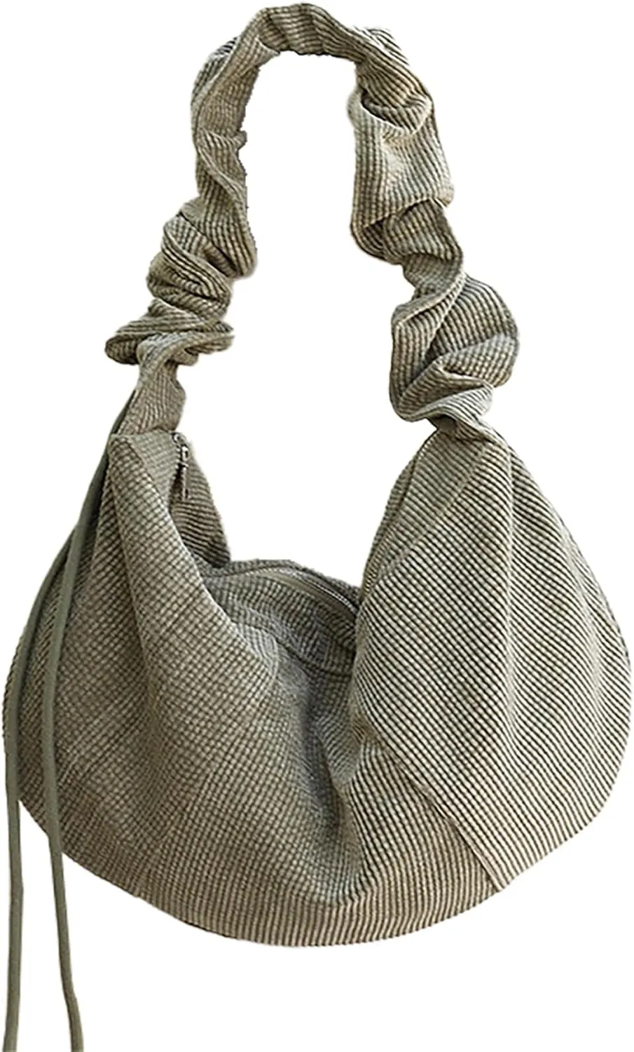 Sling Bag for Women Crossbody Bag Corduroy Underarm Bag with Zipper Satchel Purse Shoulder Handbag Hobo Bag Travel