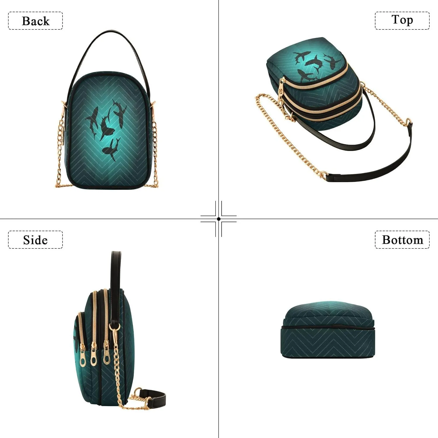 Small Cross body Bags for Women Quilted Crossbody Cell Phone Shoulder Purse Handbags Wallet Detachable Chain Bag