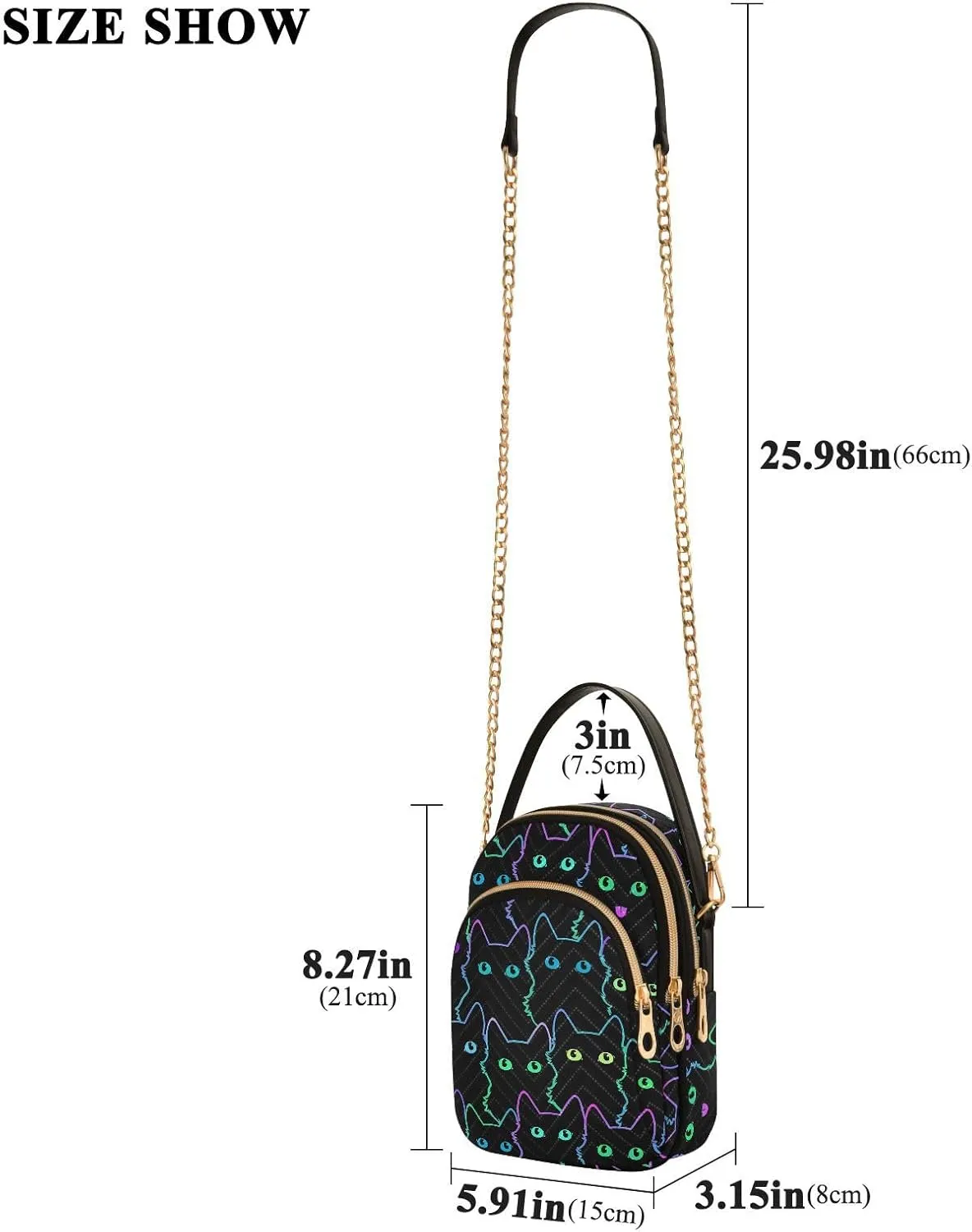 Small Cross body Bags for Women Quilted Crossbody Cell Phone Shoulder Purse Handbags Wallet Detachable Chain Bag