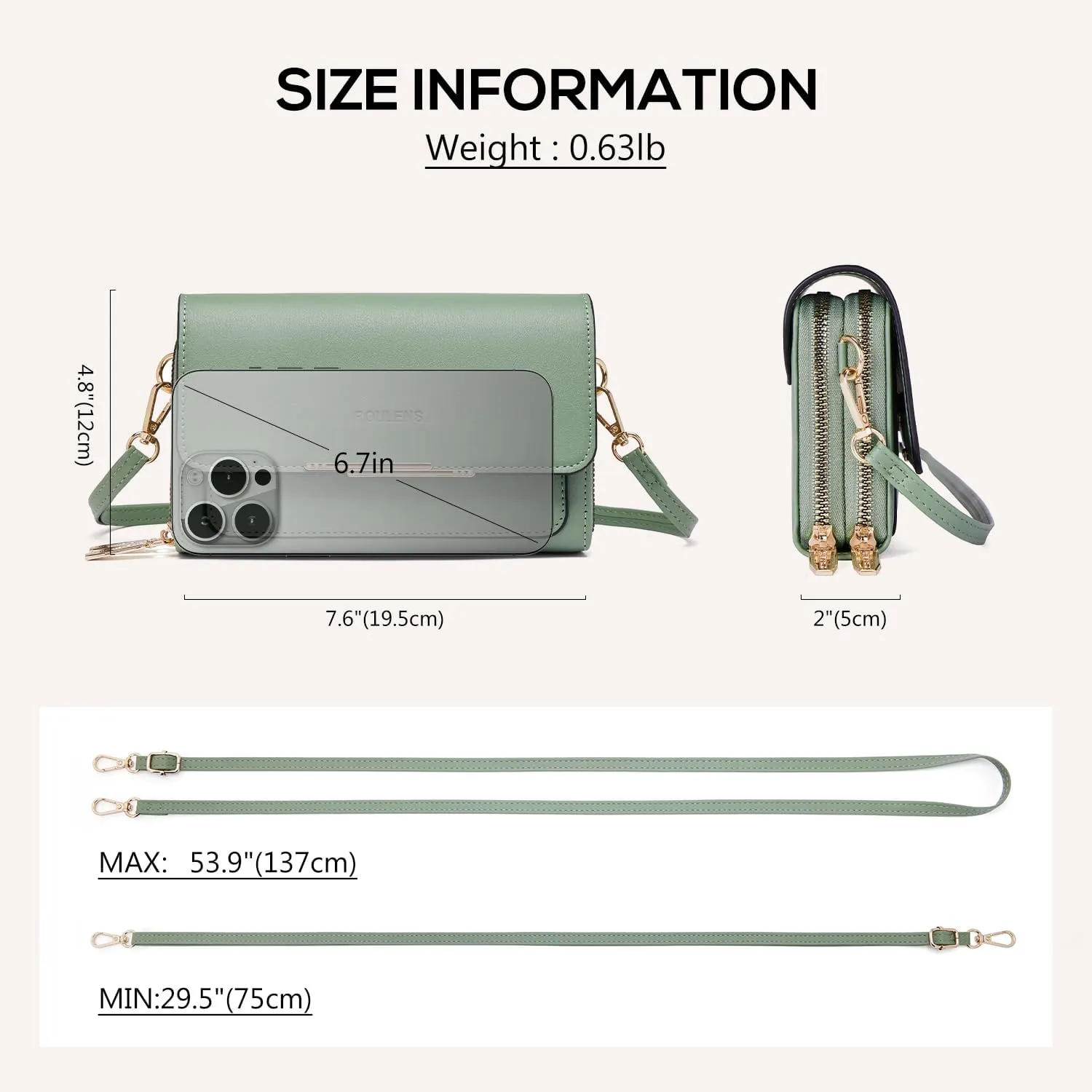 Small Crossbody Bag for Women,Cell Phone Purse Women's Shoulder Handbags Wallet Purse with Credit Card Slots