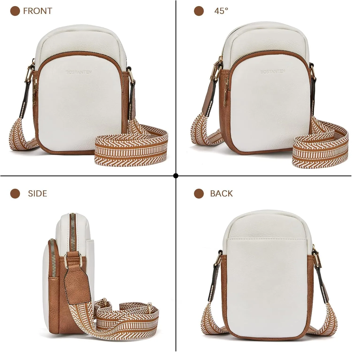 Small Crossbody Bags for Women Designer Zip Cell Phone Purse Shoulder Handbags Wallet with Card Slots