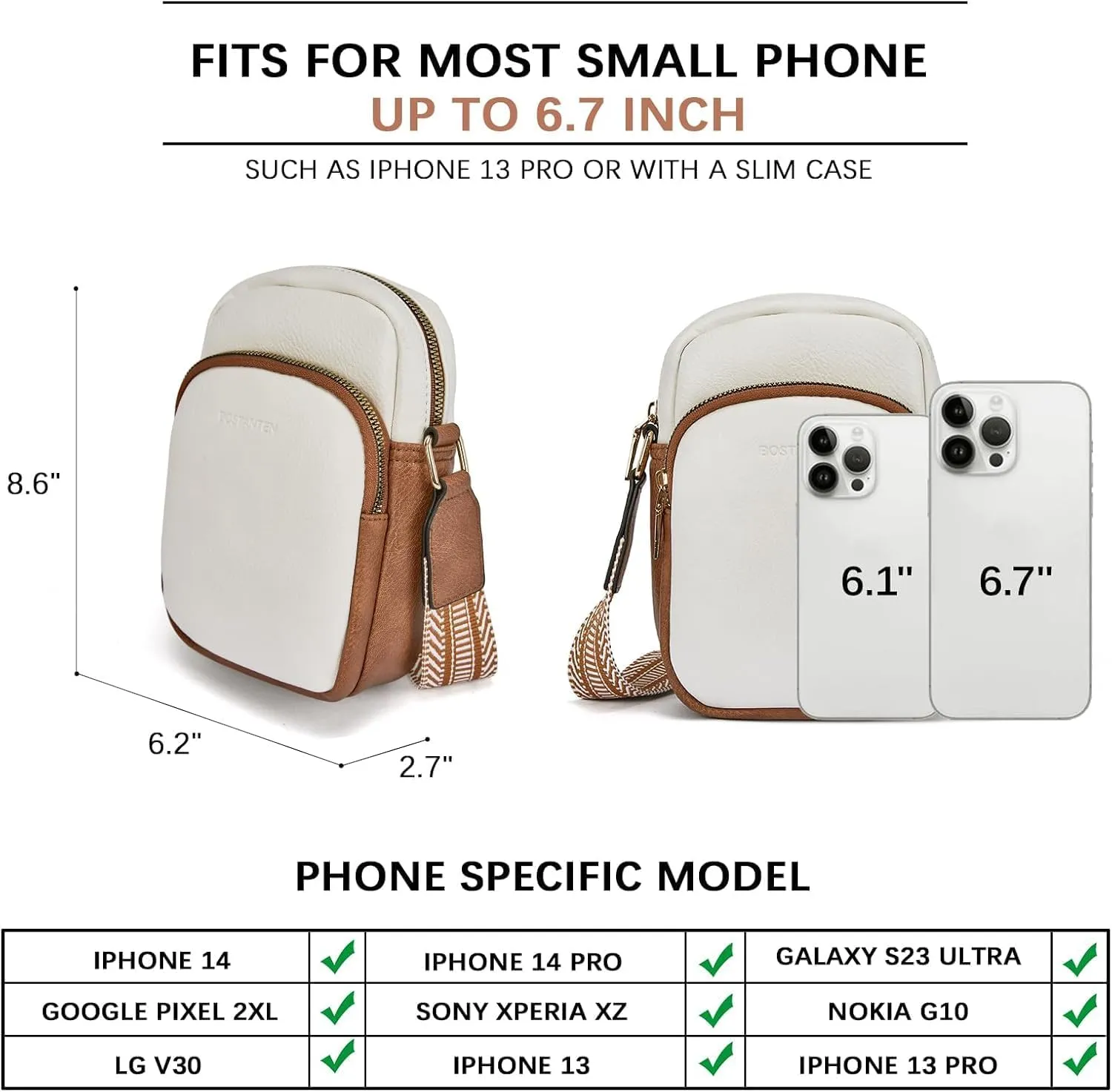 Small Crossbody Bags for Women Designer Zip Cell Phone Purse Shoulder Handbags Wallet with Card Slots