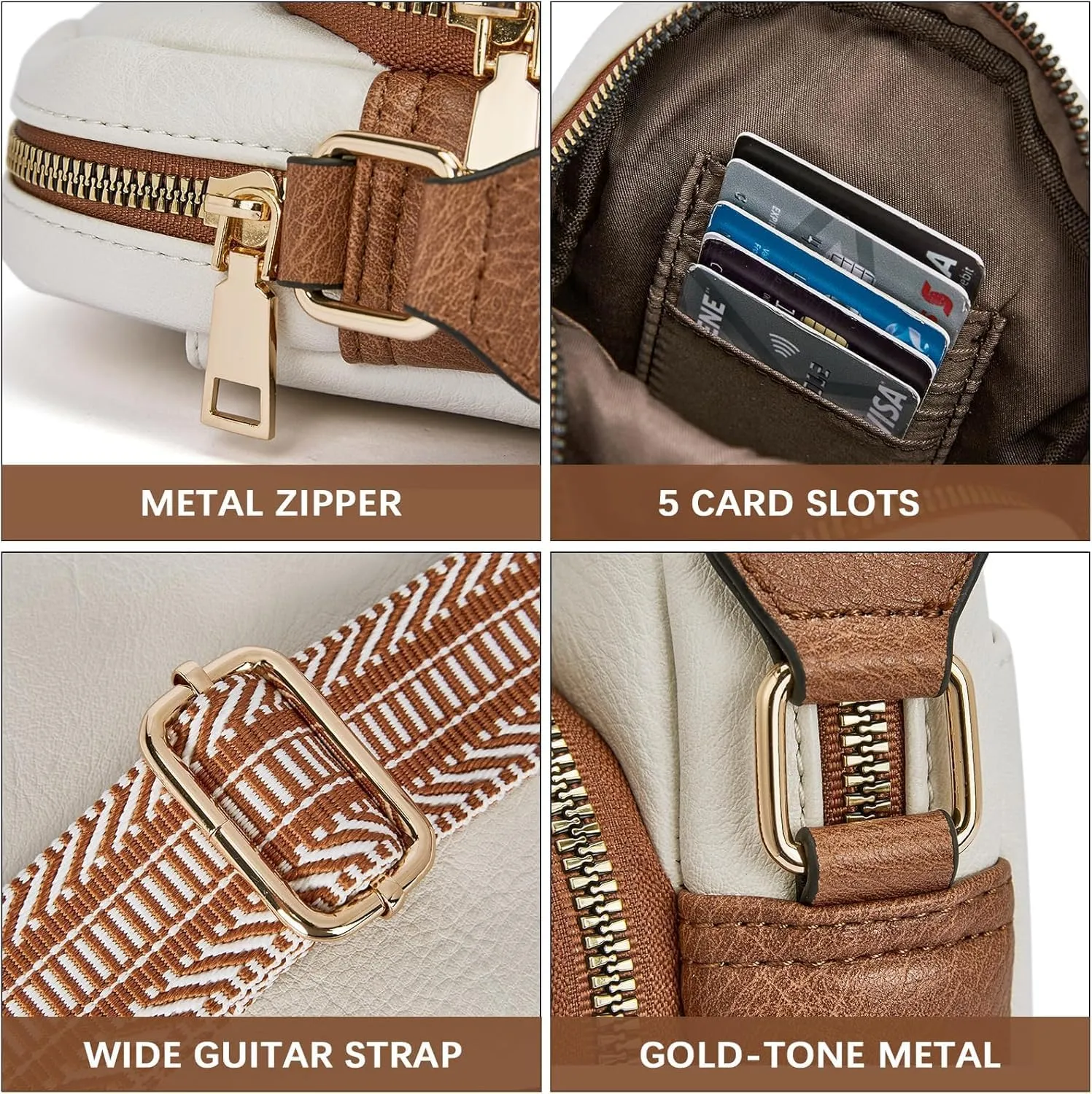 Small Crossbody Bags for Women Designer Zip Cell Phone Purse Shoulder Handbags Wallet with Card Slots