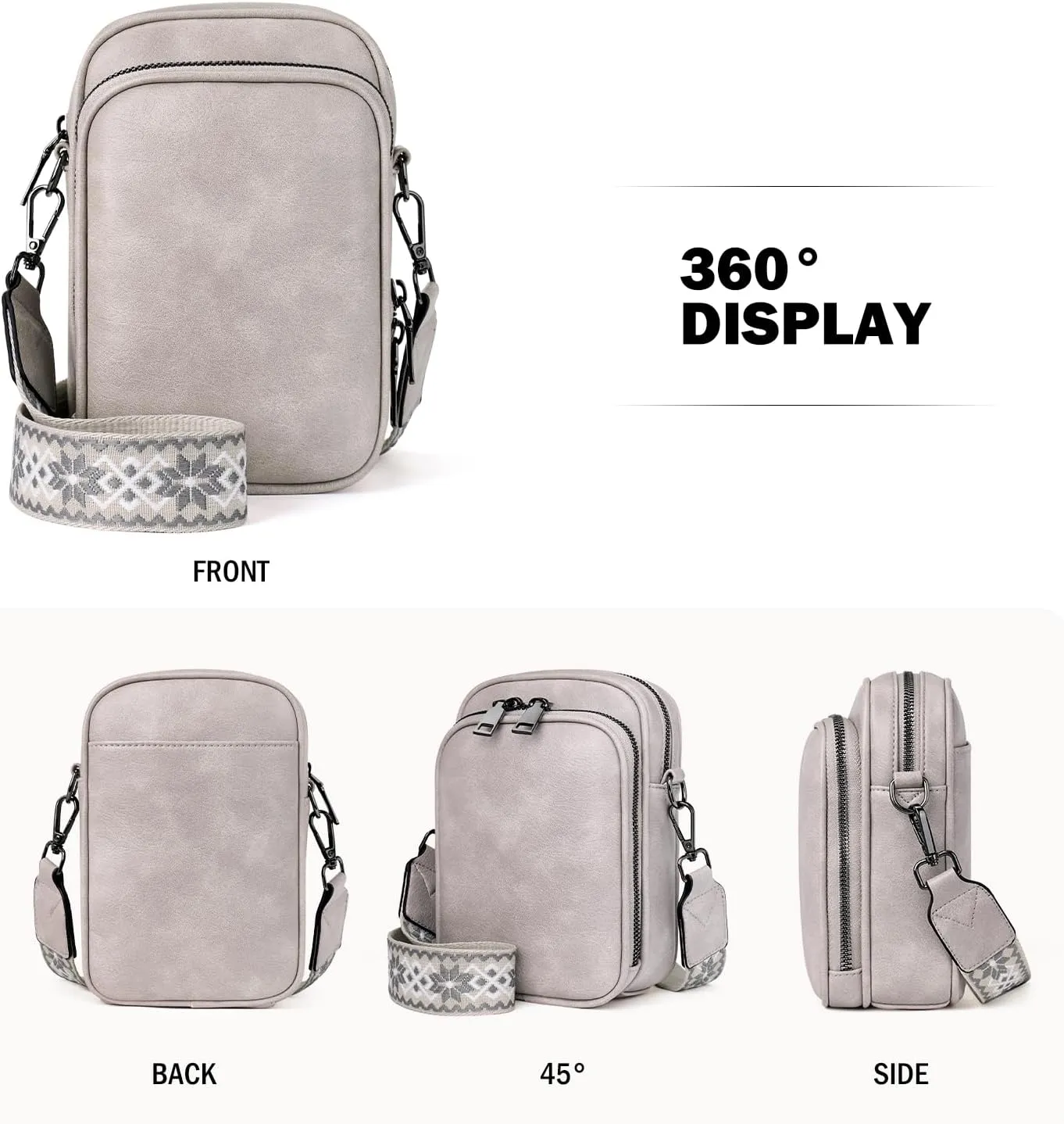 Small Crossbody Bags for Women Trendy,Vegan Leather Cell Phone Purse Crossbody Handbag Purse with Built in Wallet