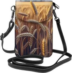 Small Crossbody Bags for Women,Leather Shoulder Bag for Cell Phone Purse with Strap and Beach Golf Course Printed