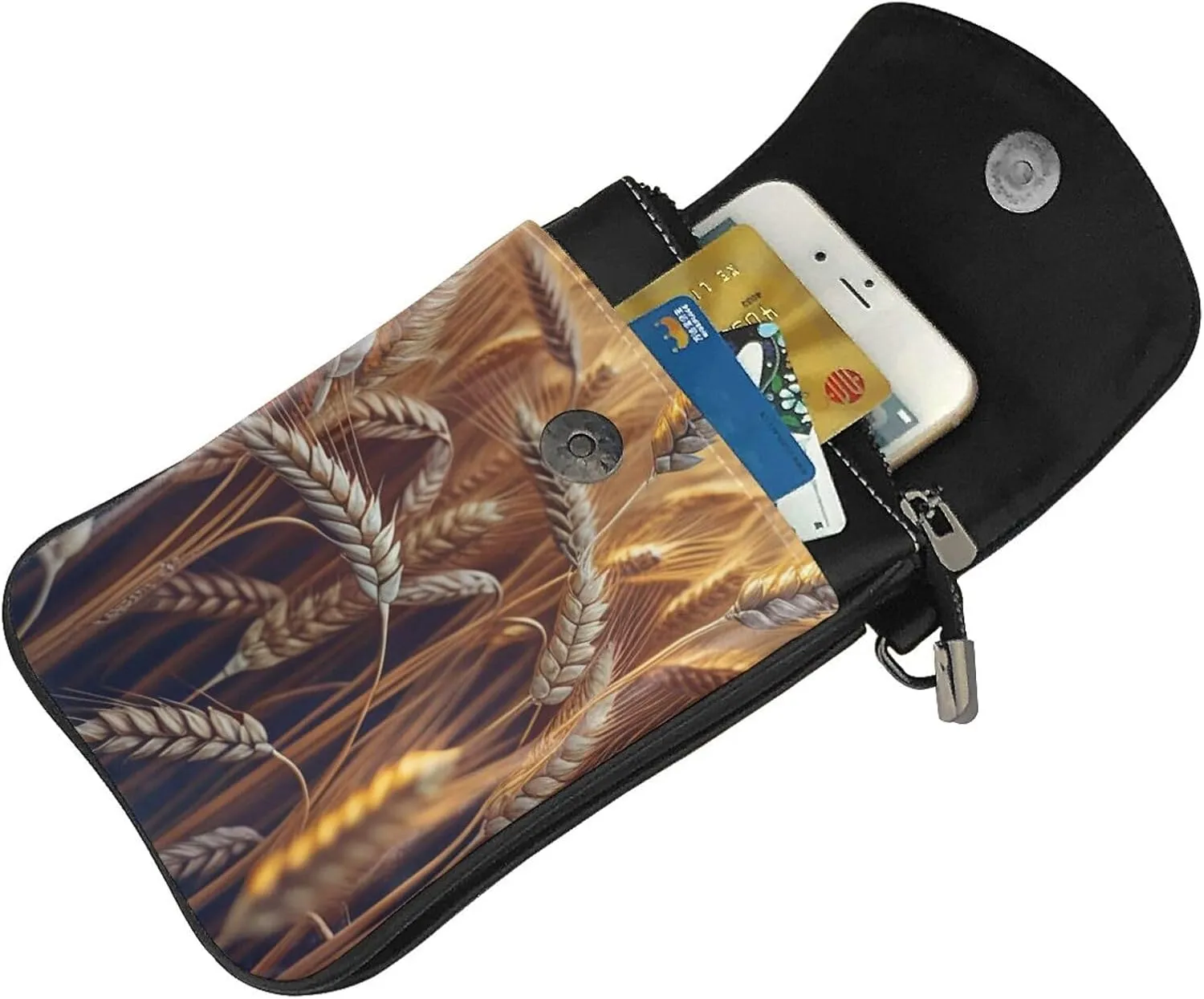 Small Crossbody Bags for Women,Leather Shoulder Bag for Cell Phone Purse with Strap and Beach Golf Course Printed