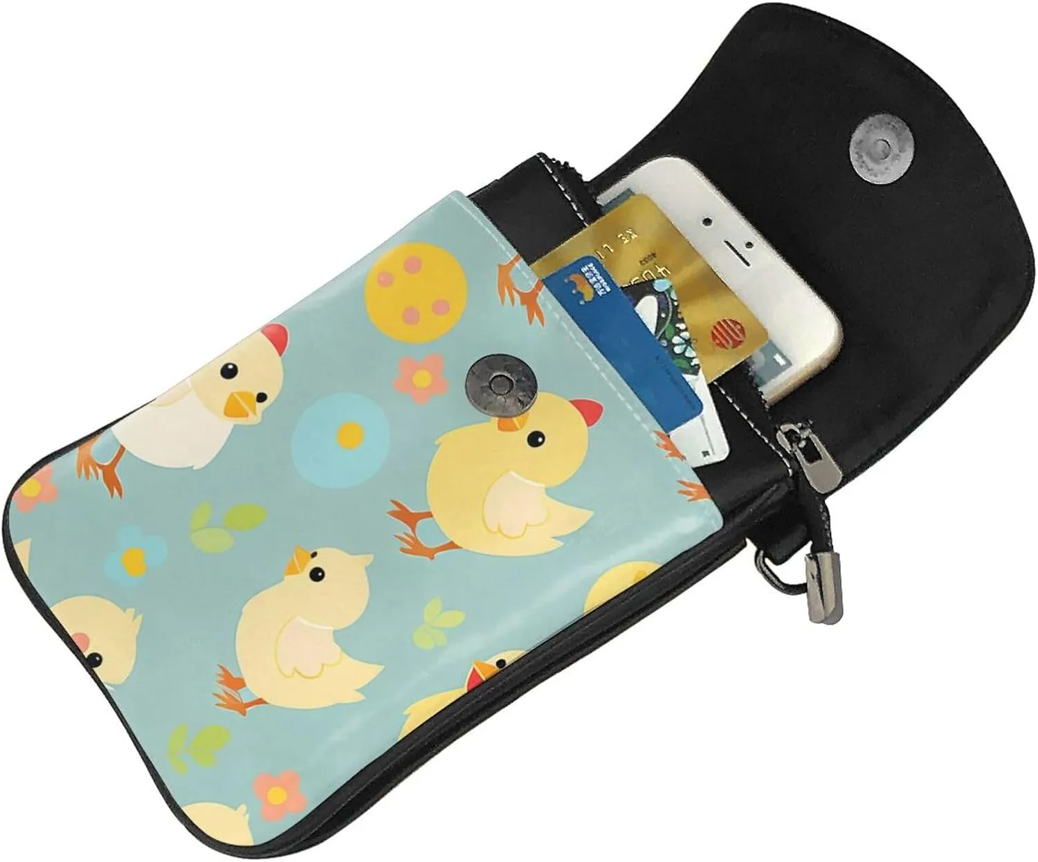 Small Crossbody Bags for Women,Leather Shoulder Bag for Cell Phone Purse with Strap and Polka Dot Printed