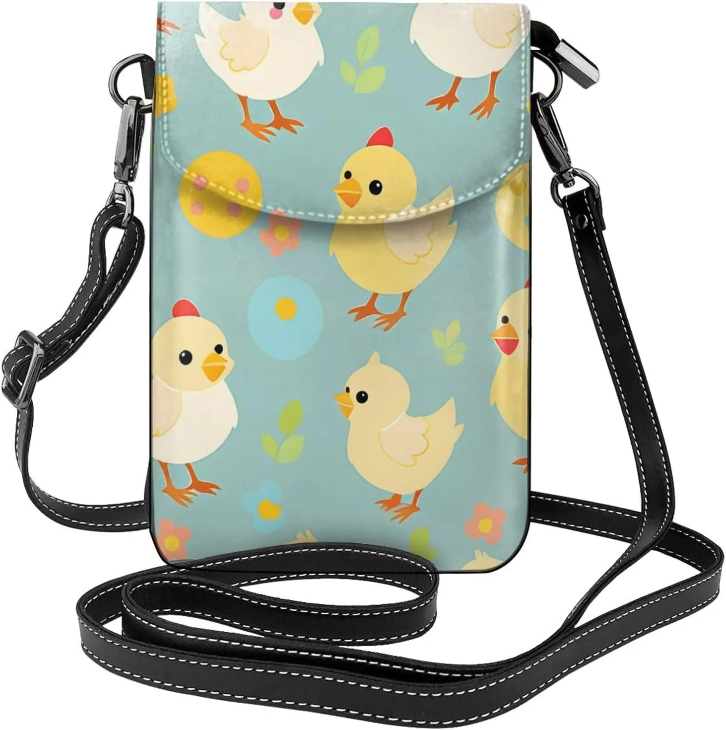 Small Crossbody Bags for Women,Leather Shoulder Bag for Cell Phone Purse with Strap and Polka Dot Printed