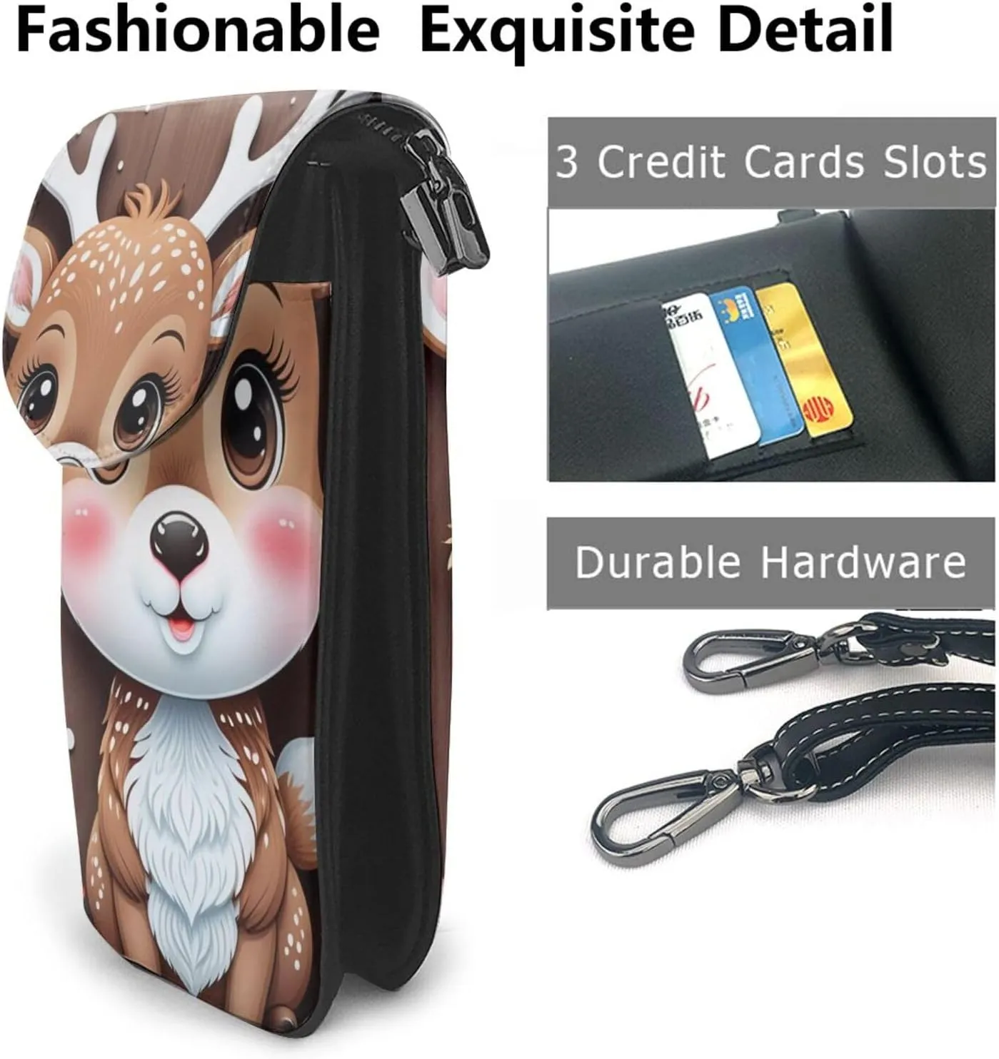 Small Crossbody Bags for Women,Leather Shoulder Bag for Cell Phone Purse with Strap and Strawberry Printed
