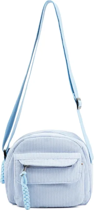 Small Cute Corduroy Crossbody Bag Mini Shoulder Bag Handbags Purse with Zipper Pocket