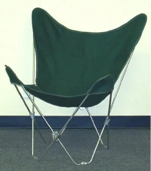 Solid Green Canvas Butterfly Chair Cover