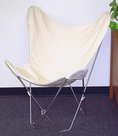 Solid Natural Color Canvas Butterfly Chair Cover Only