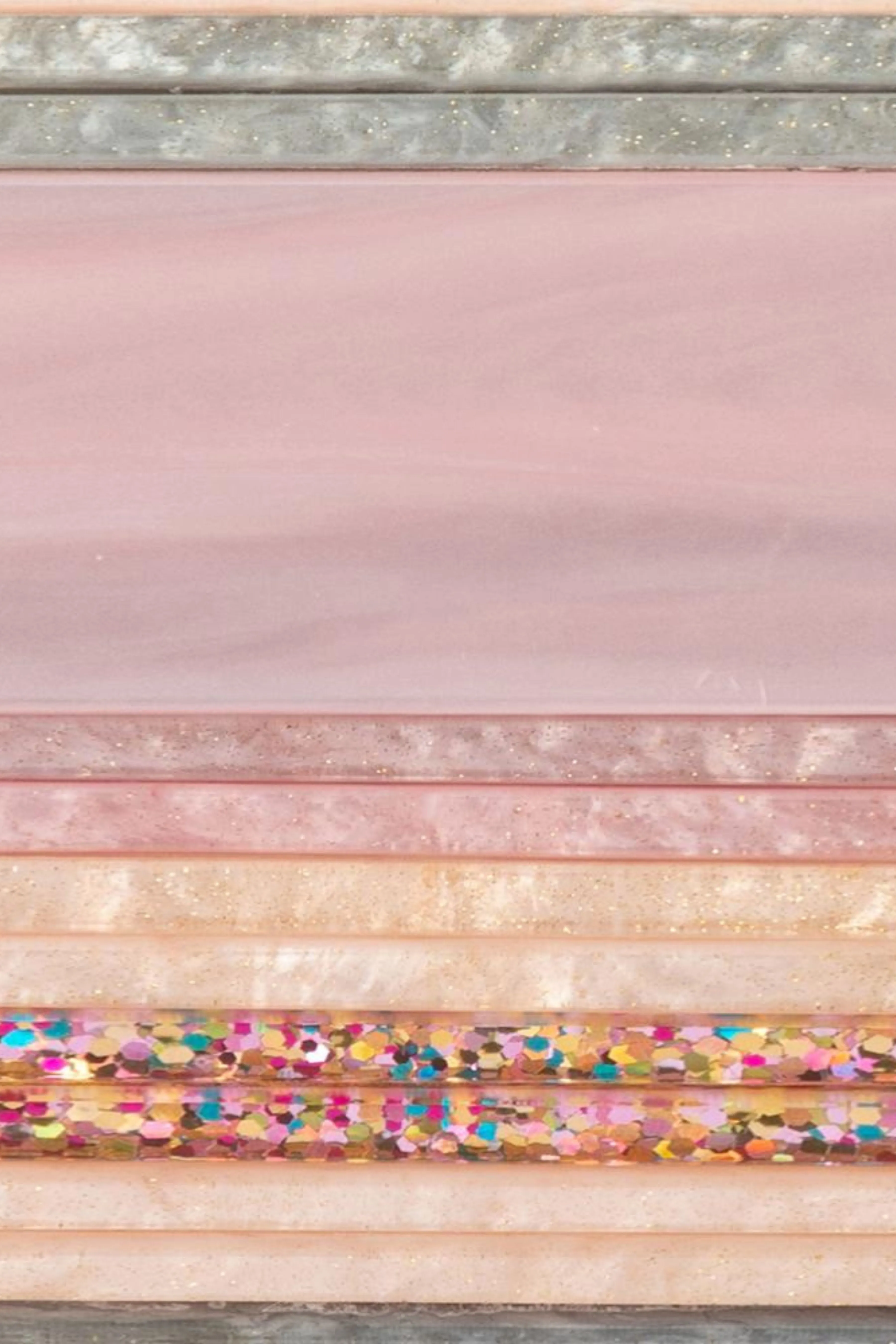 Stacer Acrylic Foldover Clutch - Blush