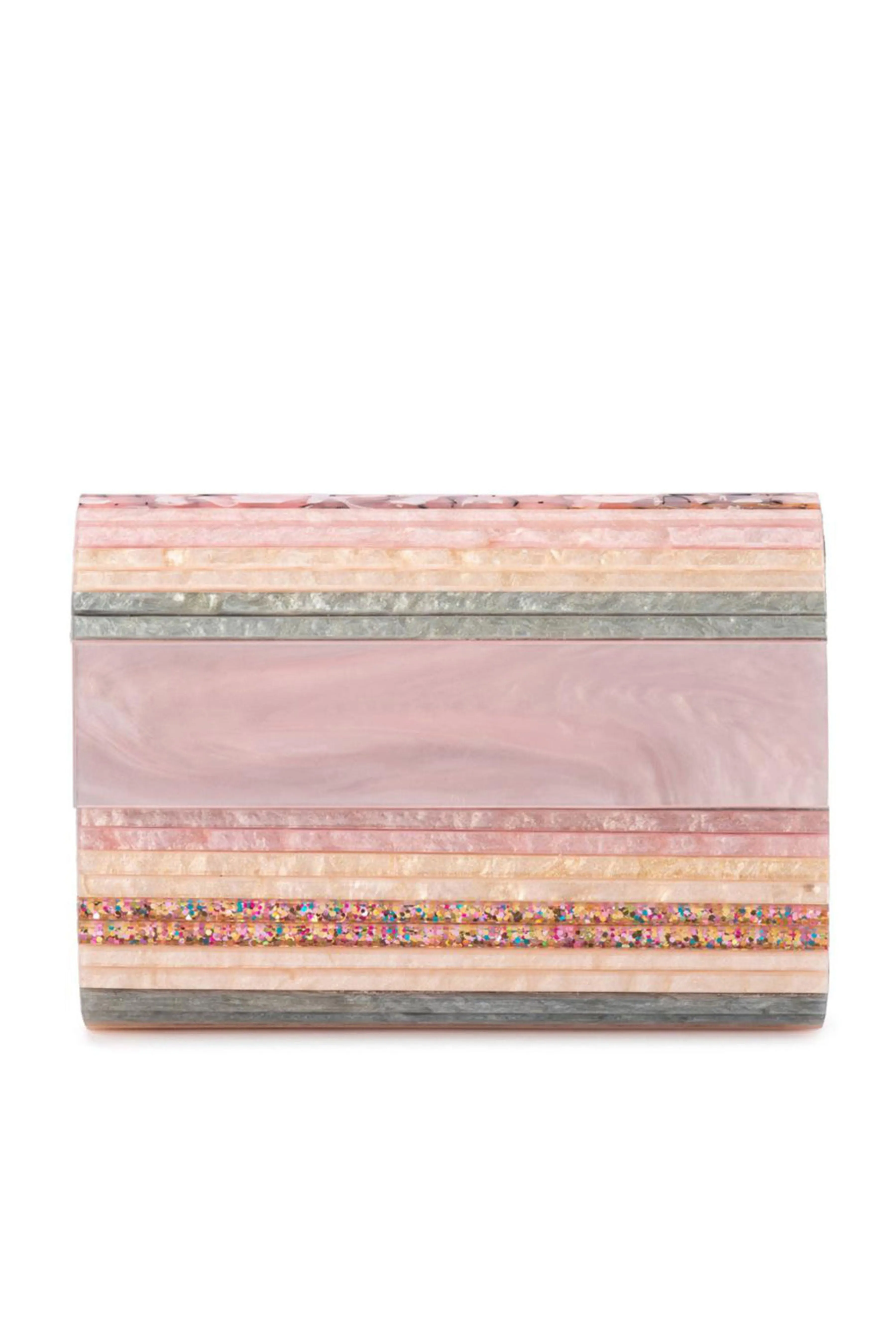 Stacer Acrylic Foldover Clutch - Blush